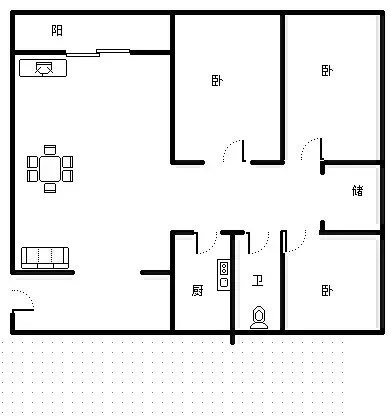 丹州小区  3室2厅2卫   360.00万客厅