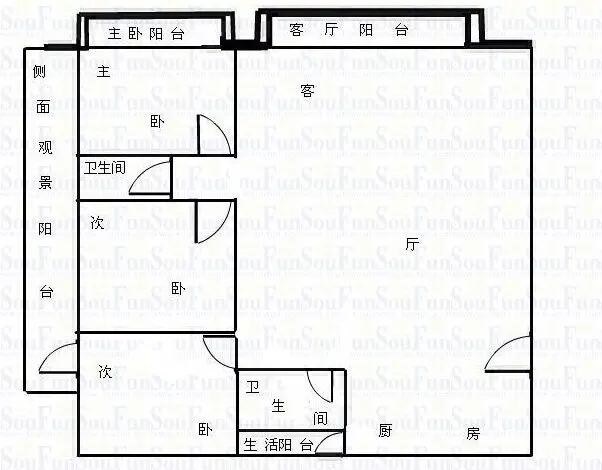 兰海花园三期  3室2厅2卫   8000.00元/月室内图