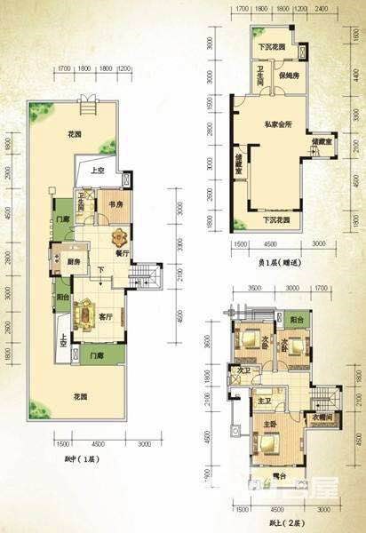 翡翠谷三期  5室3厅5卫   1100.00万客厅