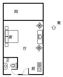 玉海国际度假公寓  1室2厅1卫   130.00万客厅