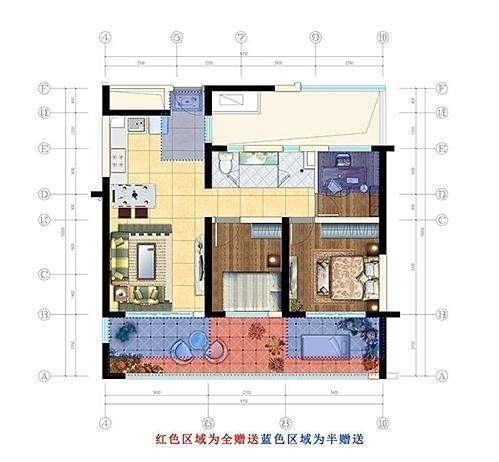 绿地悦澜湾  3室2厅1卫   240.00万客厅