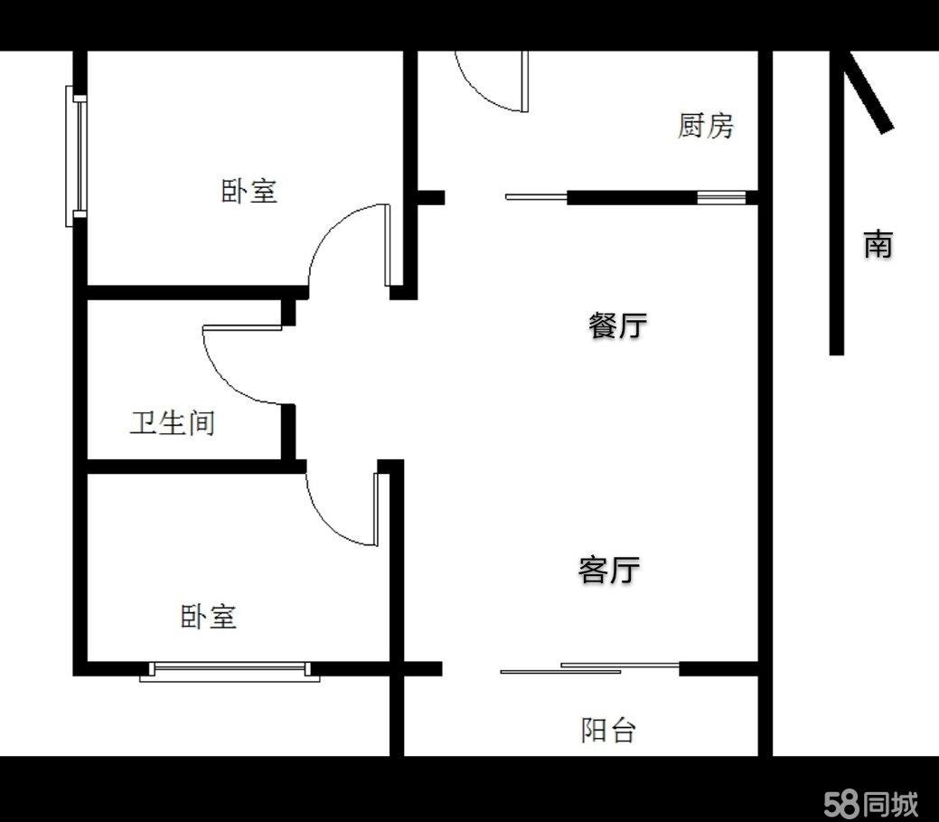 和泓假日阳光  2室2厅1卫   150.00万客厅