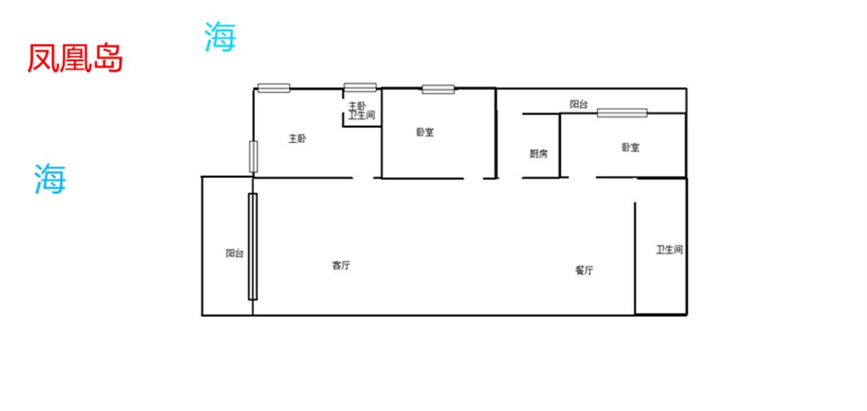 望海花园小区  3室2厅2卫   350.00万客厅