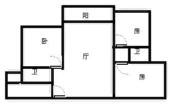 兰海花园三期  3室2厅2卫   8000.00元/月室内图