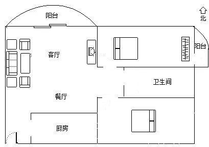 三永凤凰城  2室2厅1卫   220.00万客厅