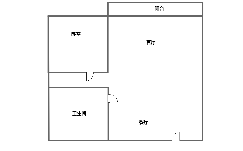 荣德花园  1室1厅1卫   150.00万客厅