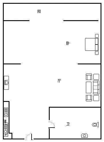 华庭天下  1室1厅1卫   2500.00元/月室内图