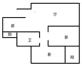 卓达东方巴哈马  2室2厅1卫   280.00万客厅