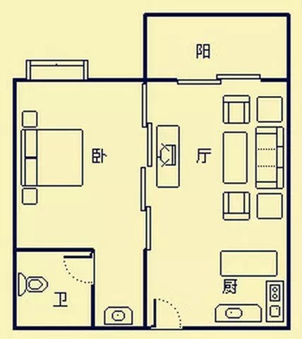 海韵假日休闲公寓  1室1厅1卫   130.00万客厅