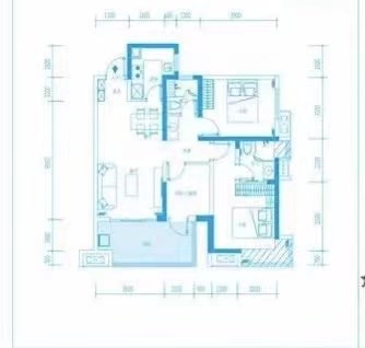 保利崖州湾A区临海小区  2室2厅1卫    166.0万客厅