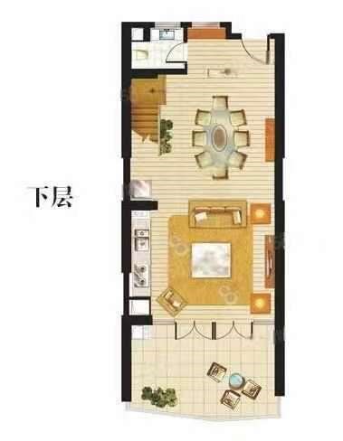 中央海景大道（半山半岛四期）  2室2厅3卫   550.00万客厅