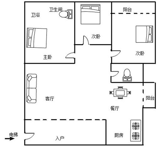 凤凰水城南岸  3室2厅2卫   500.00万客厅