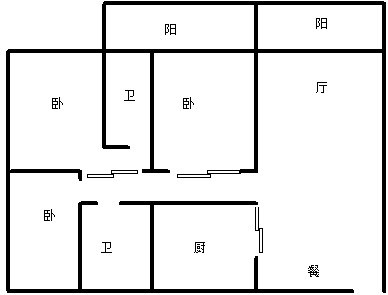 太阳岛公寓  3室2厅2卫   225.00万客厅