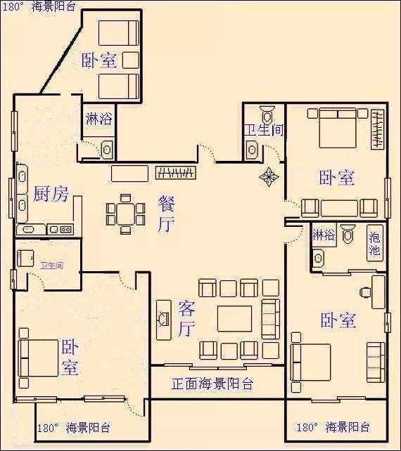 兰海花园二期  5室2厅4卫   2400.00万客厅