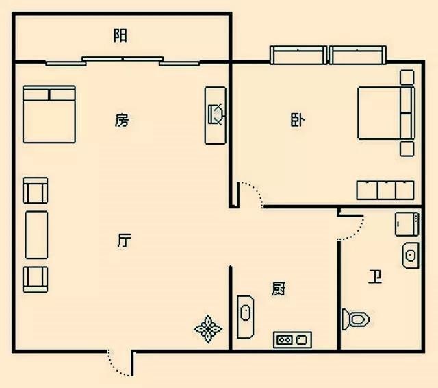 昌达新世纪花园  1室1厅1卫   150.00万客厅