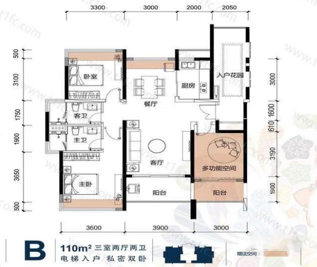 三亚棕榈滩  3室2厅2卫   340.00万