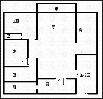 鸿洲佳园  3室2厅2卫   350.00万客厅