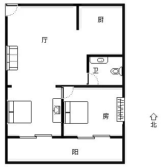 昌达山水天域  1室1厅1卫   210.00万客厅