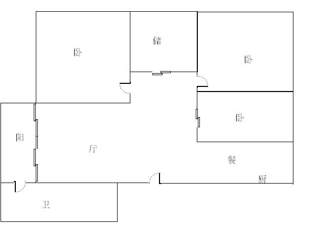 东河花园  4室2厅1卫   178.00万客厅