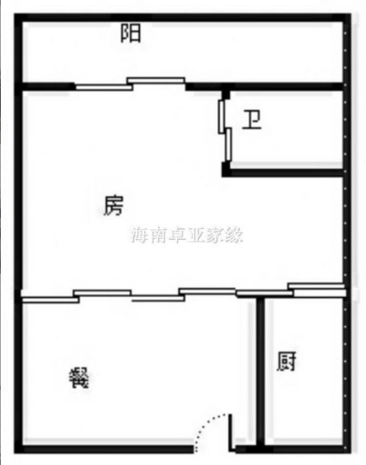 凤凰水城南岸  1室1厅1卫   88.00万客厅