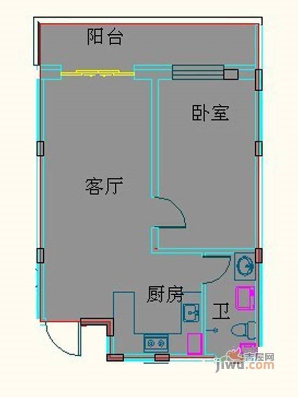 华庭时光里  1室1厅1卫   130.00万客厅