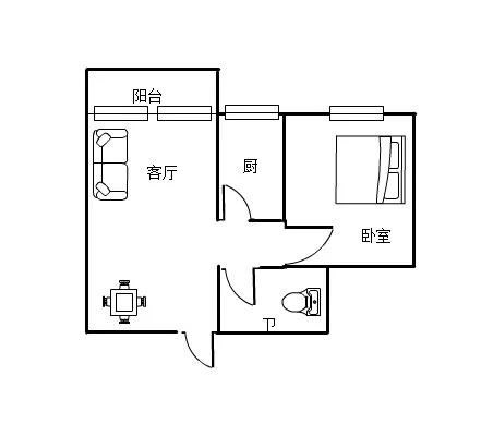 海岸人家  1室1厅1卫   190.00万客厅