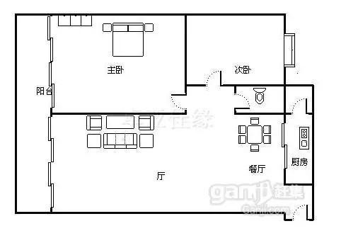 兰海花园三期  2室1厅1卫   6000.00元/月室内图