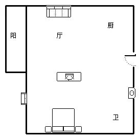 凤凰水城  1室1厅1卫   150.00万客厅