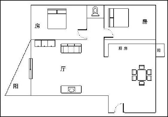 凯丰花园  2室2厅1卫   185.00万客厅