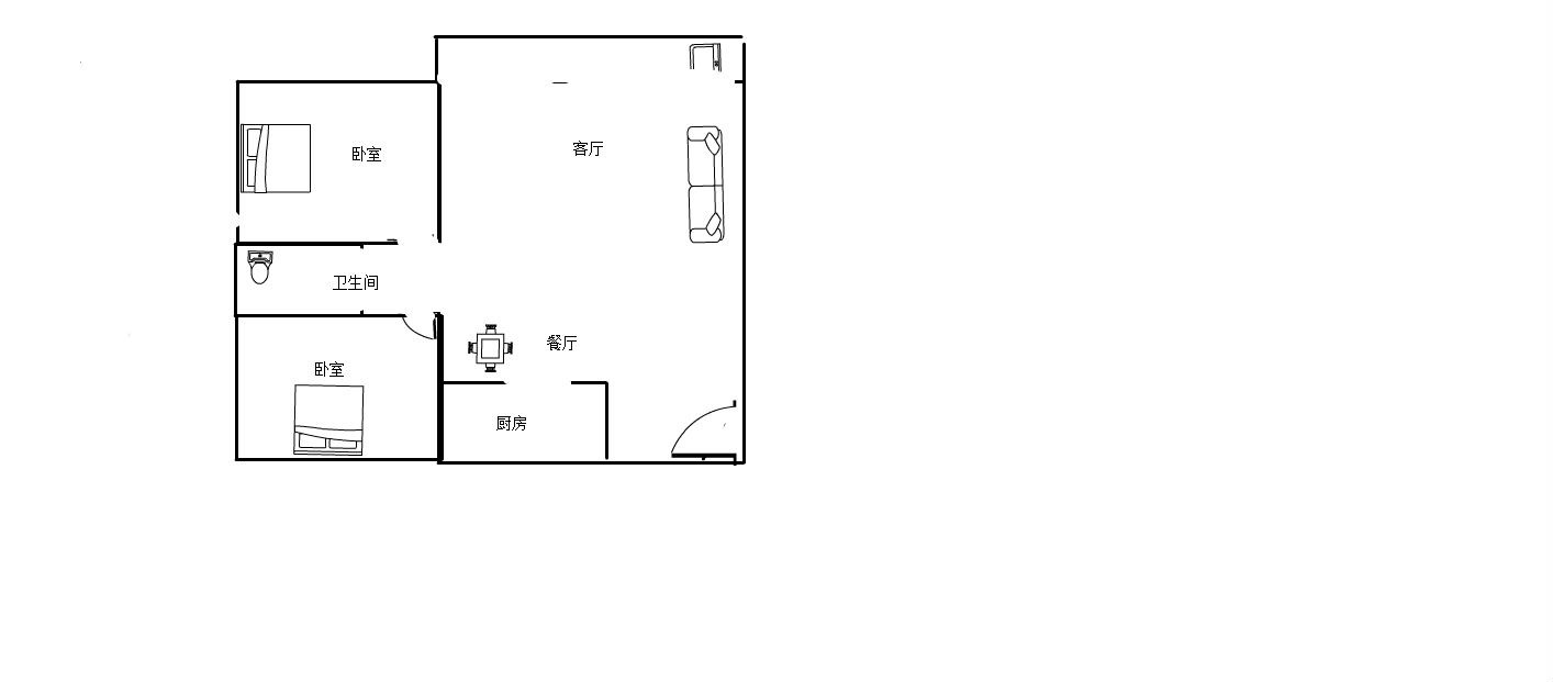 京海成鹿港溪山  2室2厅1卫   295.00万客厅