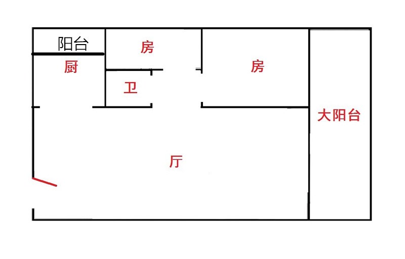 怡和豪庭  2室2厅1卫   240.00万客厅