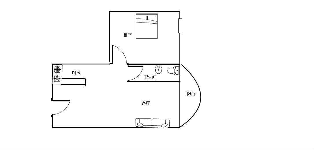 林荫河畔  1室1厅1卫   140.00万客厅