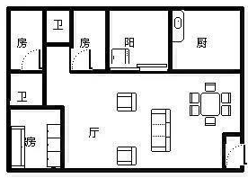 怡和豪庭  3室1厅1卫   3600.00元/月室内图