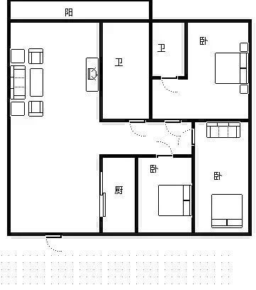 兰海花园三期  3室2厅2卫   6501.00元/月室内图