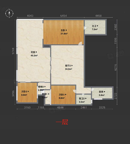 三亚小院 4室3厅3卫 530.00万 三亚小院 4室3厅3卫 530.00万客厅