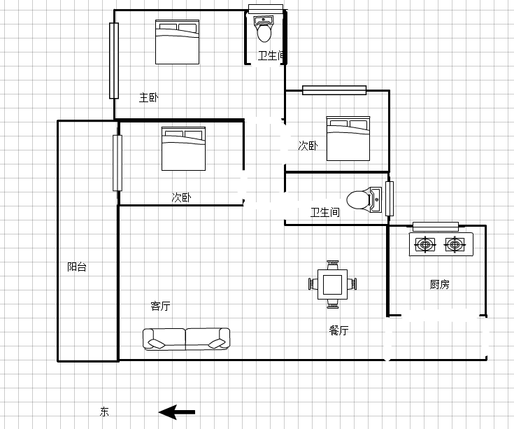 凤岭悦澜  3室2厅2卫   300.00万客厅