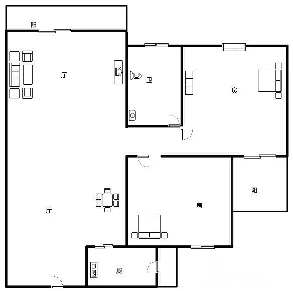 天泽湖畔  2室2厅1卫   3300.00元/月室内图