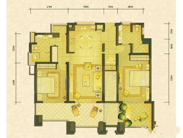 公主郡别墅三期(新)  6室3厅4卫   1900.00万客厅