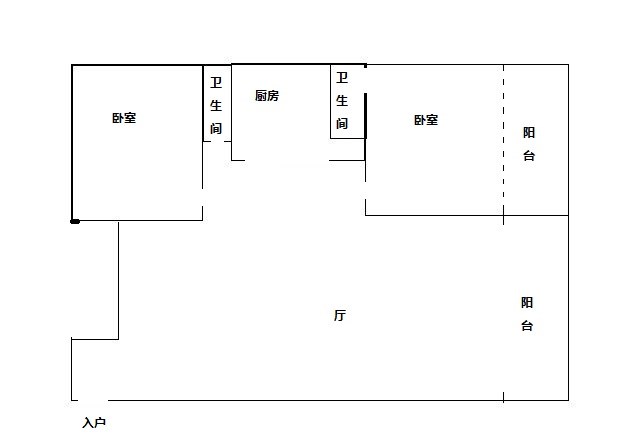 盛京金碧苑  2室1厅2卫   240.00万客厅