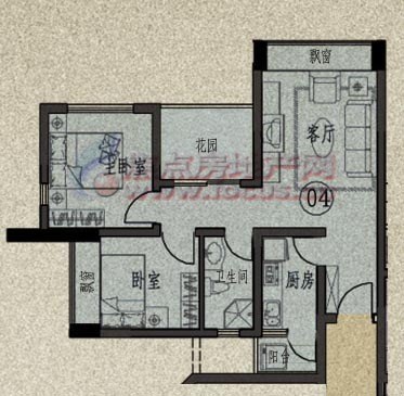 卓达东方巴哈马  2室2厅1卫   180.00万客厅