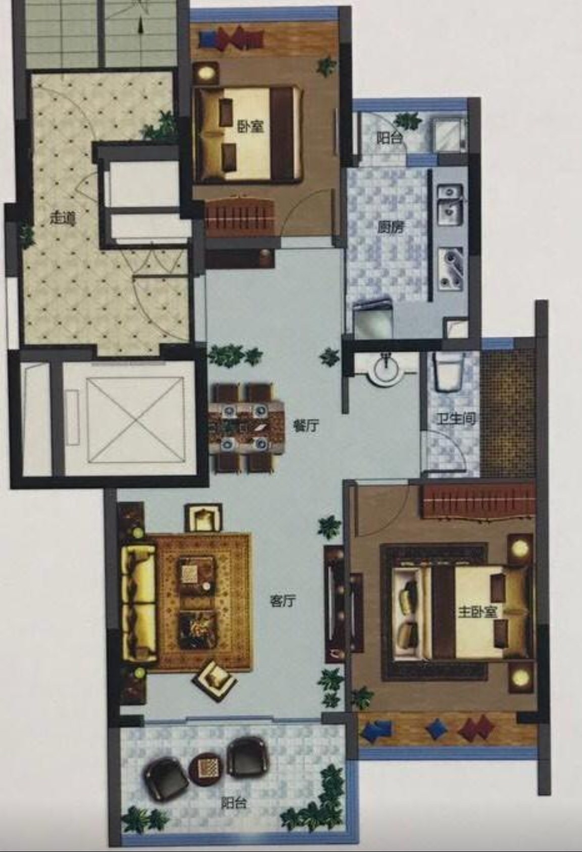 中粮红塘悦海二期 2室2厅1卫 205.0万 中粮红塘悦海二期 2室2厅1卫 205.0万客厅