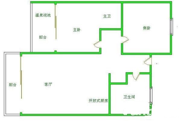 阳光棕榈泉国际公寓  2室2厅2卫   300.00万客厅