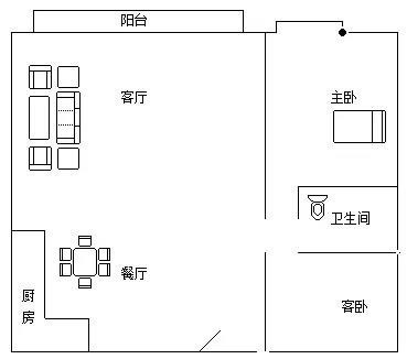 凤凰水城  2室1厅1卫    178.0万客厅