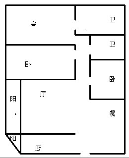 汇润花园  3室2厅1卫   246.00万客厅