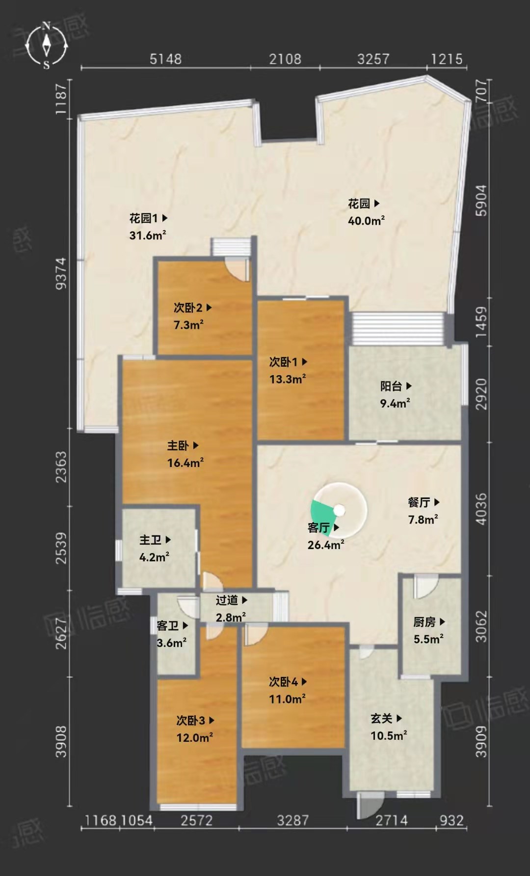 凤凰水城凤凰湾 4室2厅2卫 10000.0元/月 凤凰水城凤凰湾 4室2厅2卫 10000.0元/月室内图