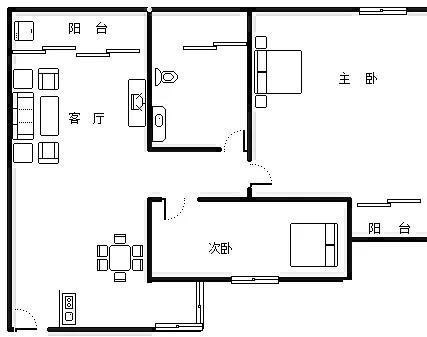 天泽湖畔  2室2厅1卫   200.00万客厅