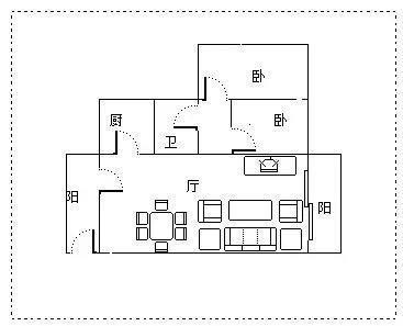 丽冠雅居  2室2厅1卫   4500.00元/月室内图