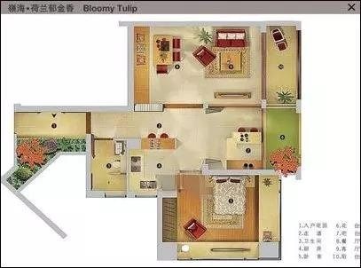 三亚领海  2室1厅1卫   250.00万客厅