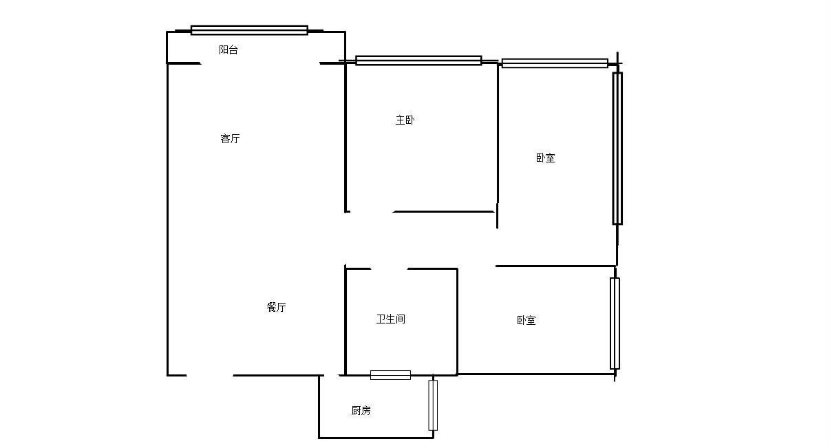 半山香榭  2室2厅2卫   385.00万客厅