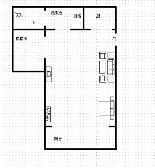 美丽新海岸  1室1厅1卫   145.00万客厅